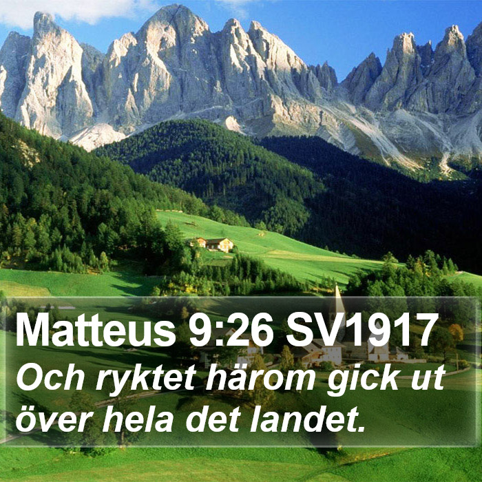 Matteus 9:26 SV1917 Bible Study