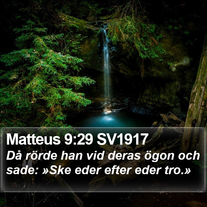 Matteus 9:29 SV1917 Bible Study