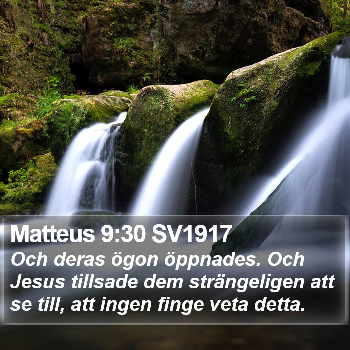 Matteus 9:30 SV1917 Bible Study