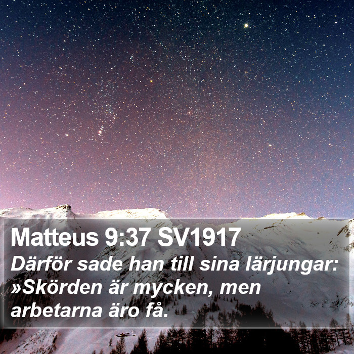 Matteus 9:37 SV1917 Bible Study