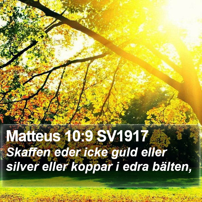 Matteus 10:9 SV1917 Bible Study