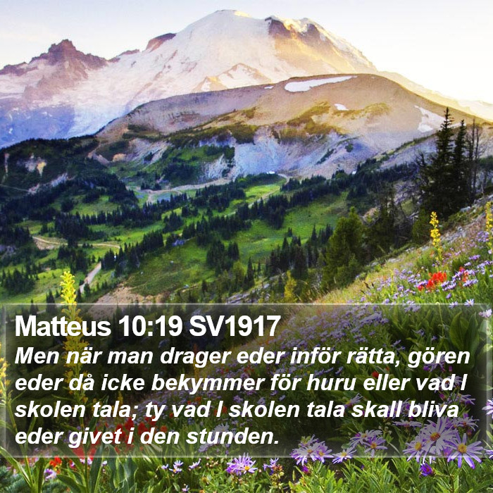 Matteus 10:19 SV1917 Bible Study