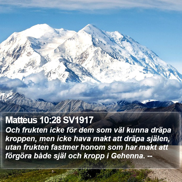 Matteus 10:28 SV1917 Bible Study