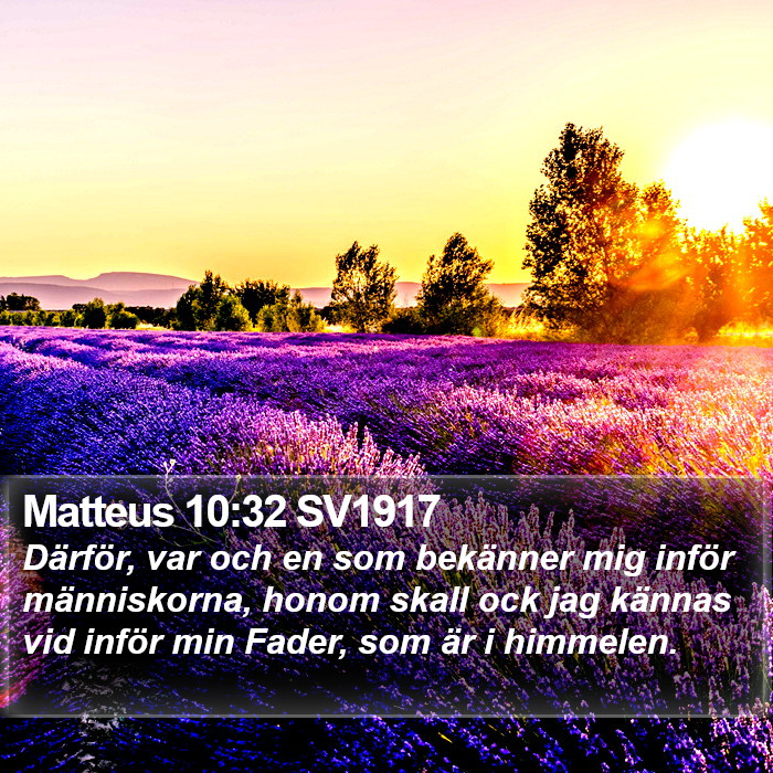 Matteus 10:32 SV1917 Bible Study