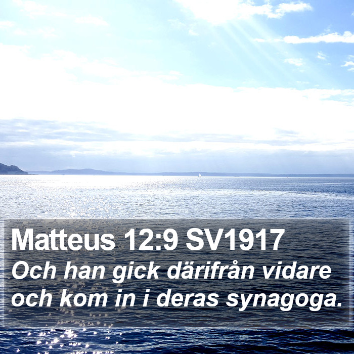 Matteus 12:9 SV1917 Bible Study