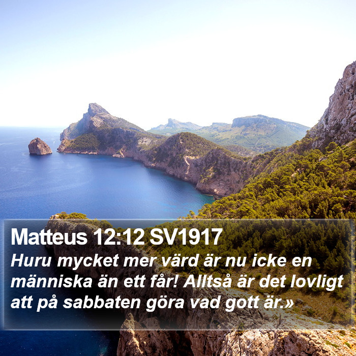 Matteus 12:12 SV1917 Bible Study