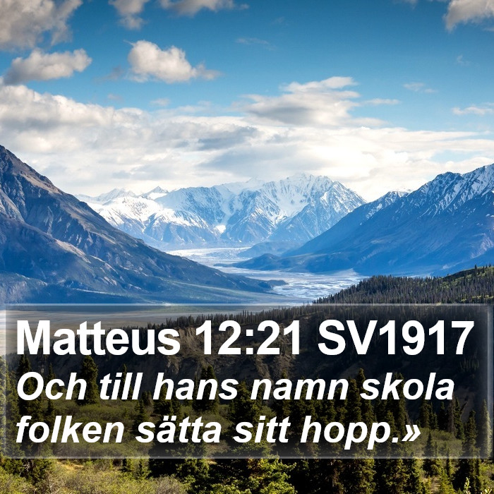 Matteus 12:21 SV1917 Bible Study