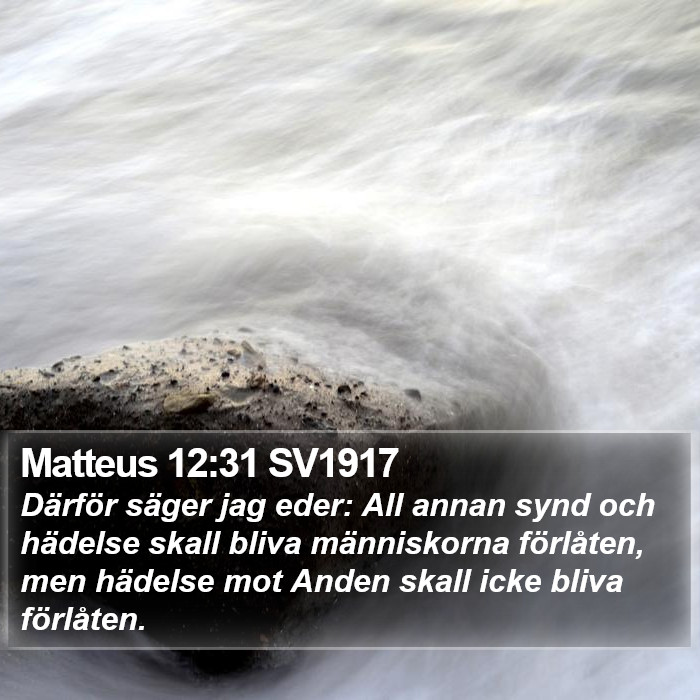 Matteus 12:31 SV1917 Bible Study