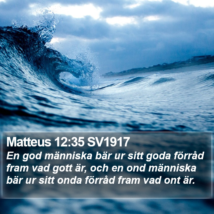Matteus 12:35 SV1917 Bible Study