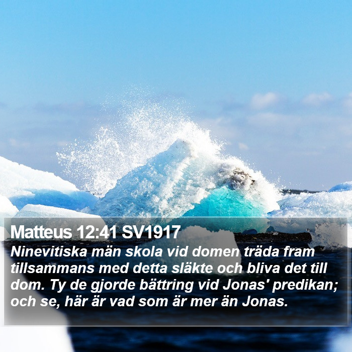 Matteus 12:41 SV1917 Bible Study