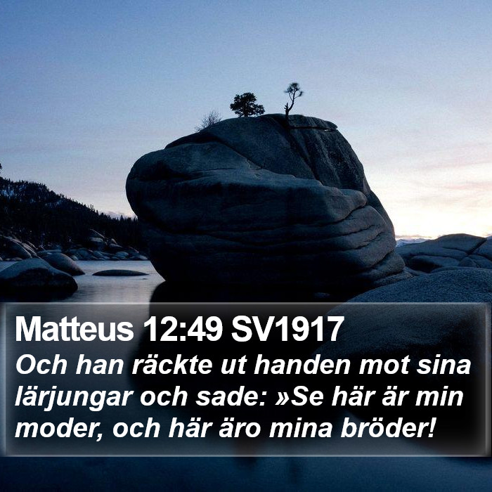 Matteus 12:49 SV1917 Bible Study