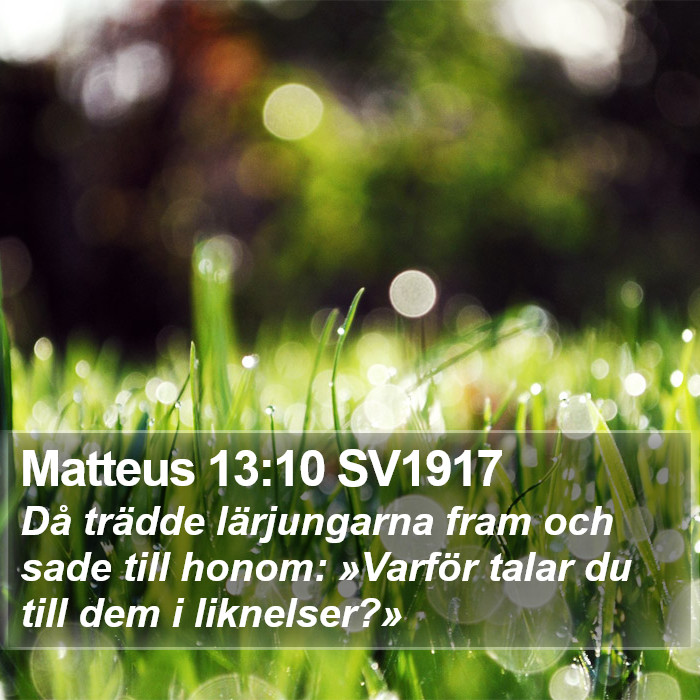 Matteus 13:10 SV1917 Bible Study
