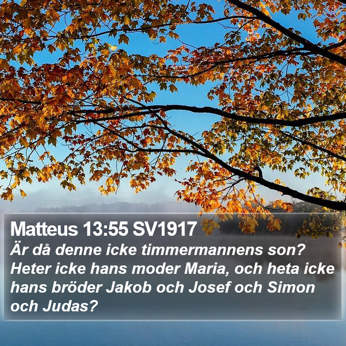 Matteus 13:55 SV1917 Bible Study