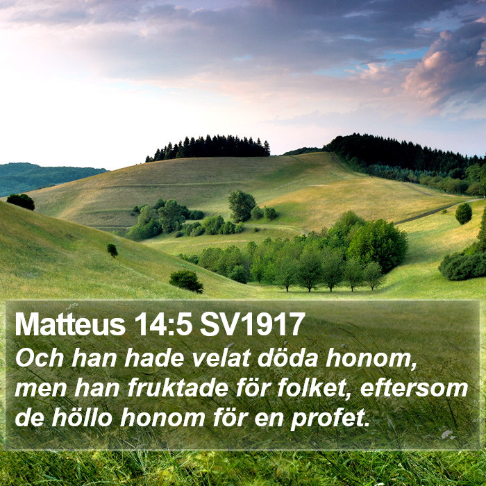 Matteus 14:5 SV1917 Bible Study