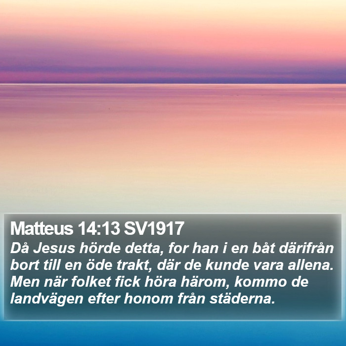 Matteus 14:13 SV1917 Bible Study