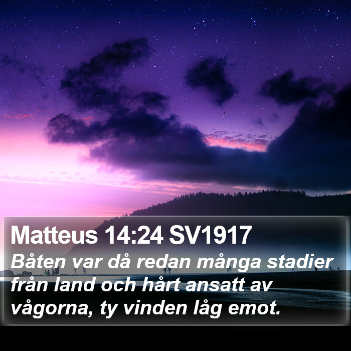 Matteus 14:24 SV1917 Bible Study