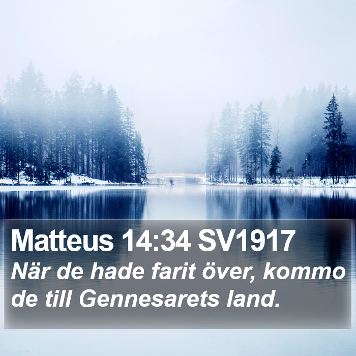 Matteus 14:34 SV1917 Bible Study