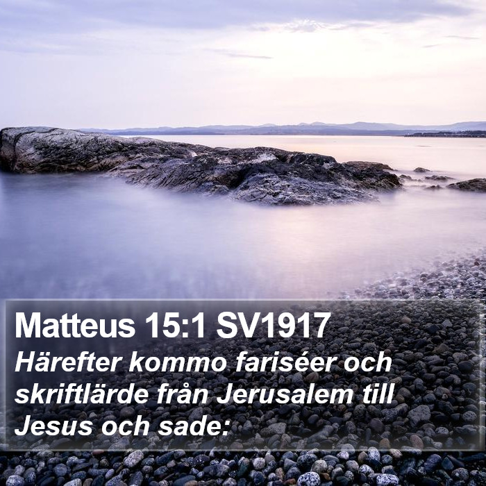Matteus 15:1 SV1917 Bible Study