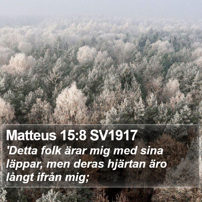 Matteus 15:8 SV1917 Bible Study