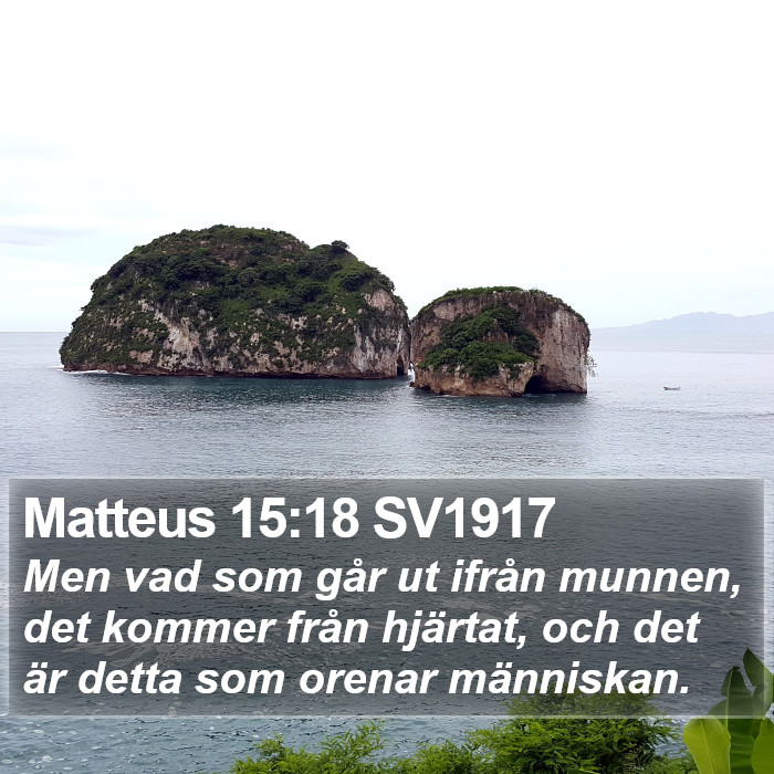 Matteus 15:18 SV1917 Bible Study
