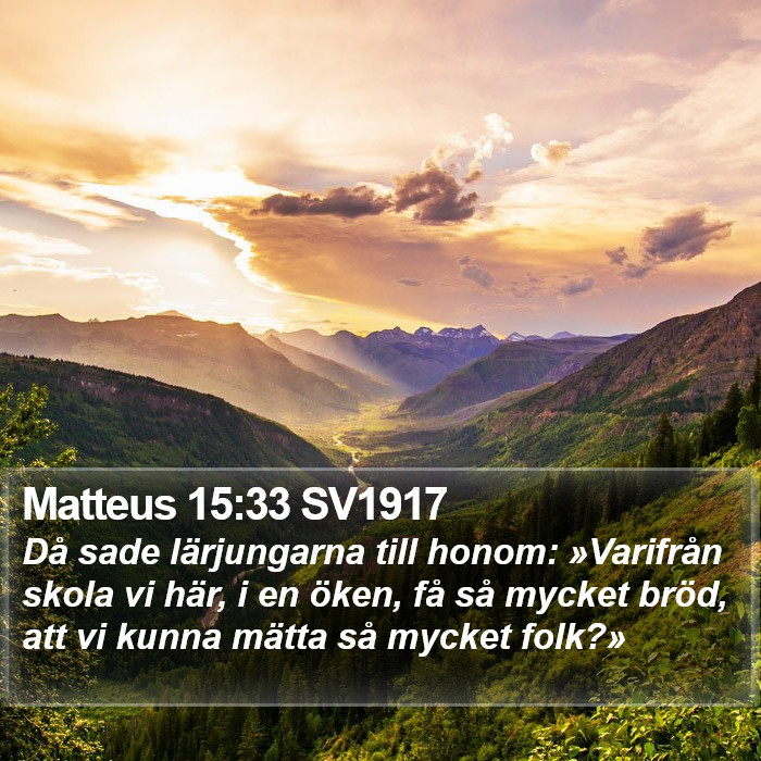 Matteus 15:33 SV1917 Bible Study