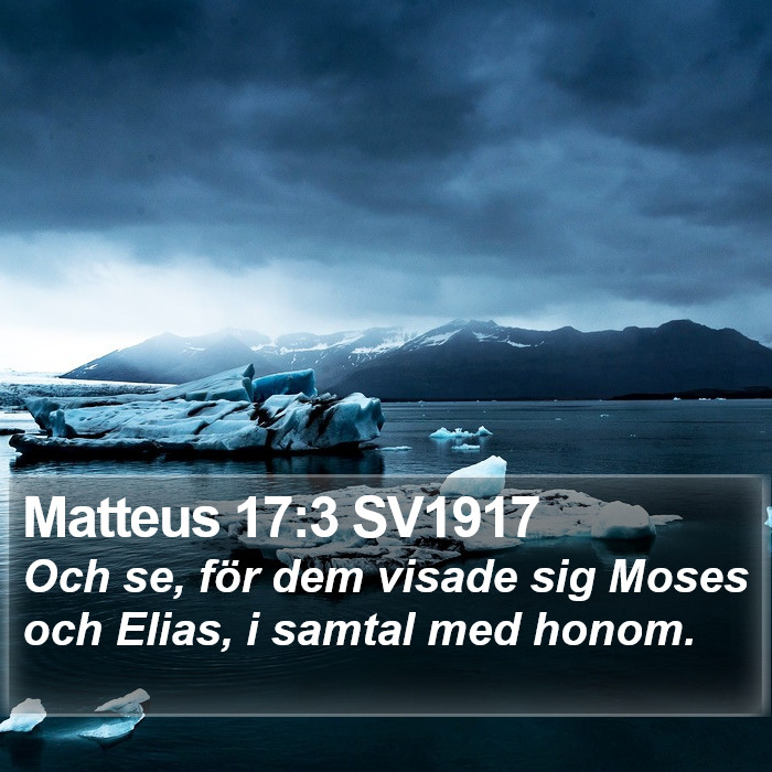 Matteus 17:3 SV1917 Bible Study