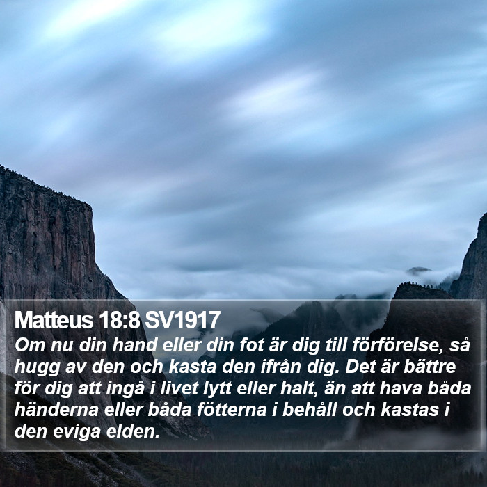 Matteus 18:8 SV1917 Bible Study