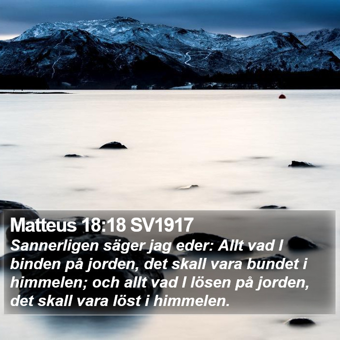 Matteus 18:18 SV1917 Bible Study