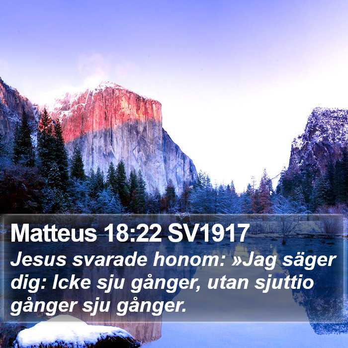 Matteus 18:22 SV1917 Bible Study