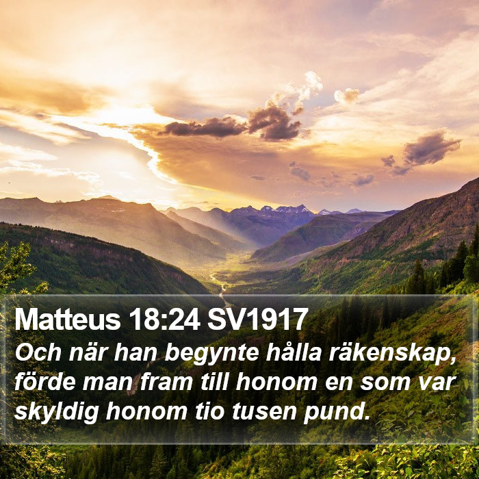 Matteus 18:24 SV1917 Bible Study