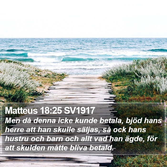 Matteus 18:25 SV1917 Bible Study