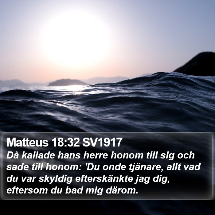 Matteus 18:32 SV1917 Bible Study