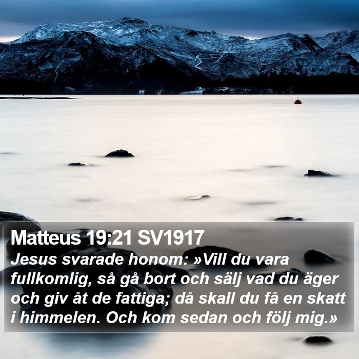 Matteus 19:21 SV1917 Bible Study