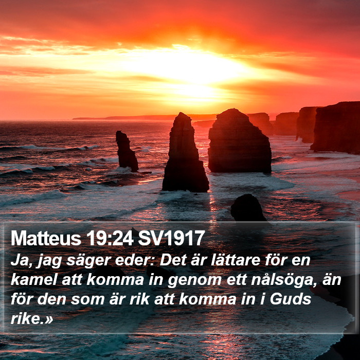 Matteus 19:24 SV1917 Bible Study