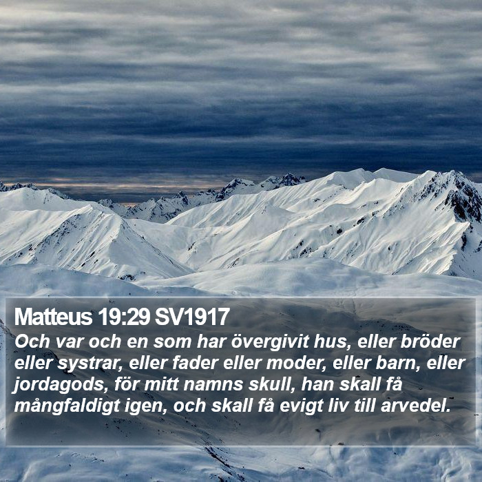 Matteus 19:29 SV1917 Bible Study