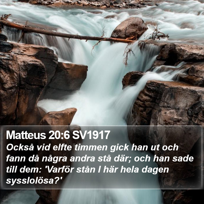 Matteus 20:6 SV1917 Bible Study