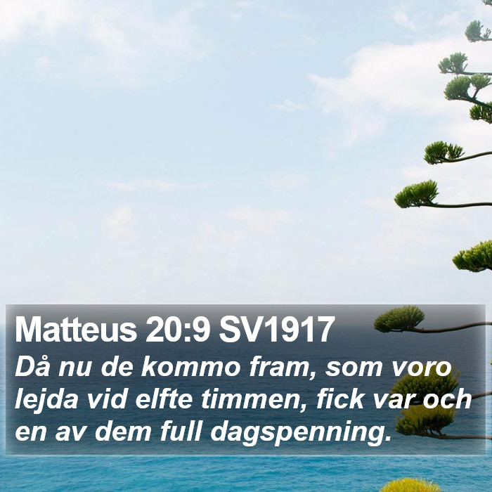 Matteus 20:9 SV1917 Bible Study