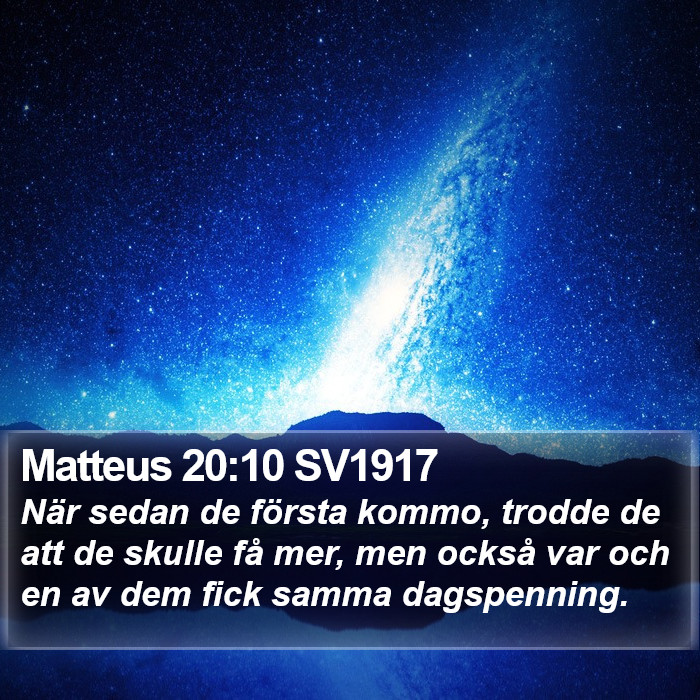 Matteus 20:10 SV1917 Bible Study