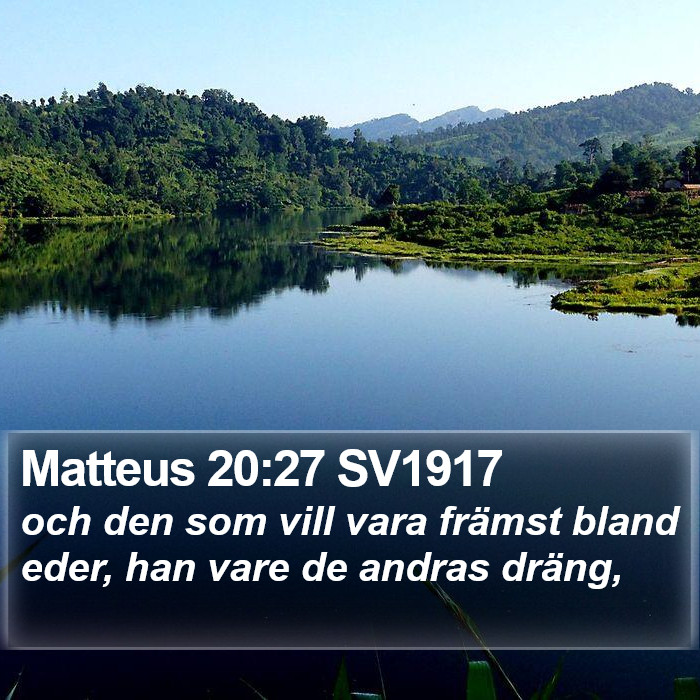 Matteus 20:27 SV1917 Bible Study