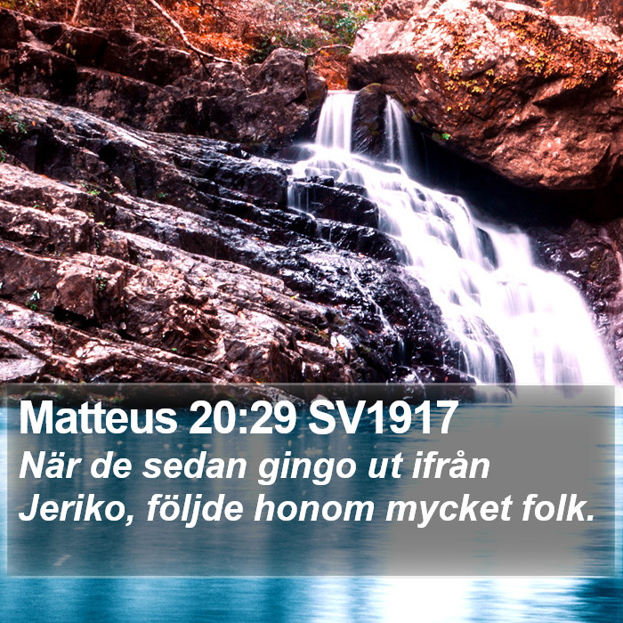 Matteus 20:29 SV1917 Bible Study