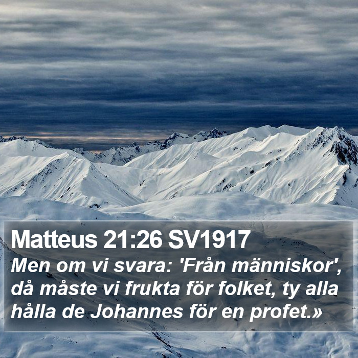 Matteus 21:26 SV1917 Bible Study