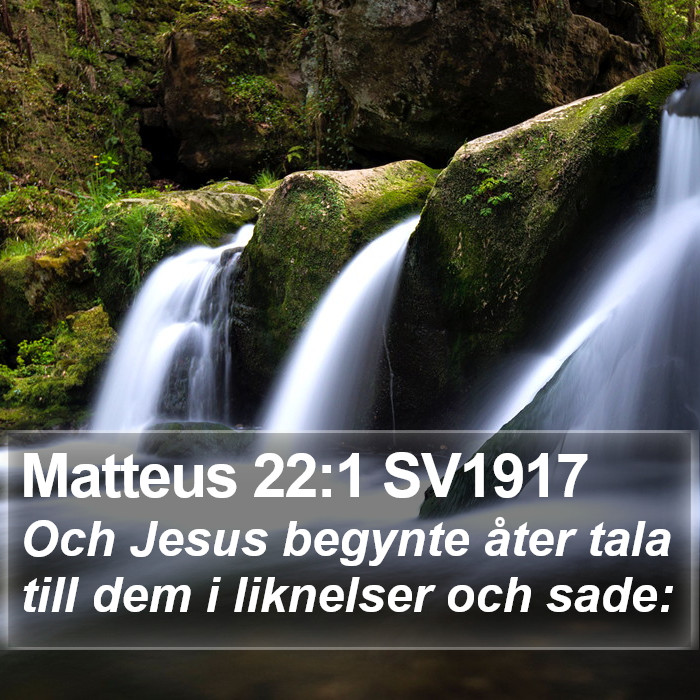Matteus 22:1 SV1917 Bible Study