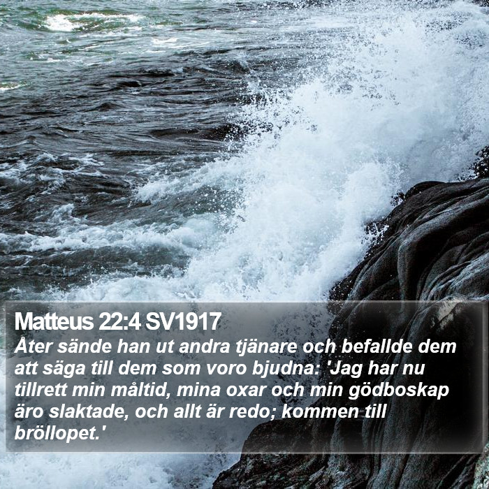 Matteus 22:4 SV1917 Bible Study