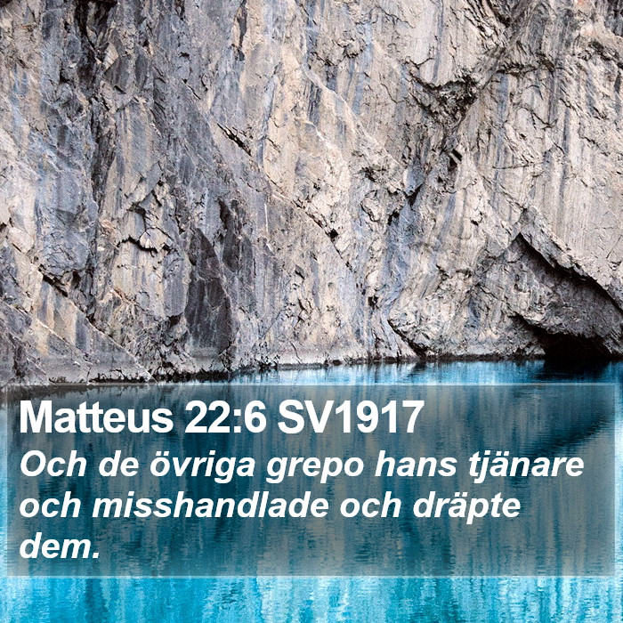 Matteus 22:6 SV1917 Bible Study