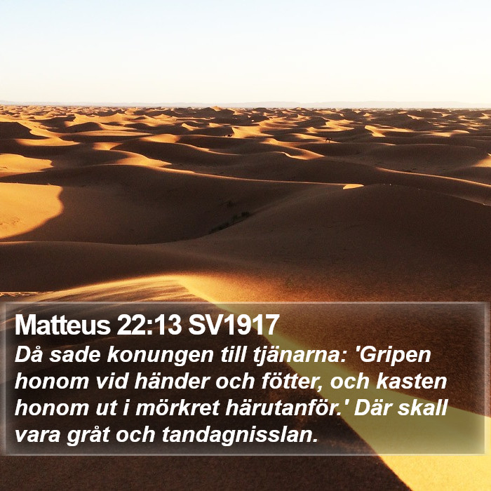 Matteus 22:13 SV1917 Bible Study