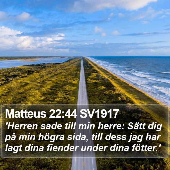 Matteus 22:44 SV1917 Bible Study
