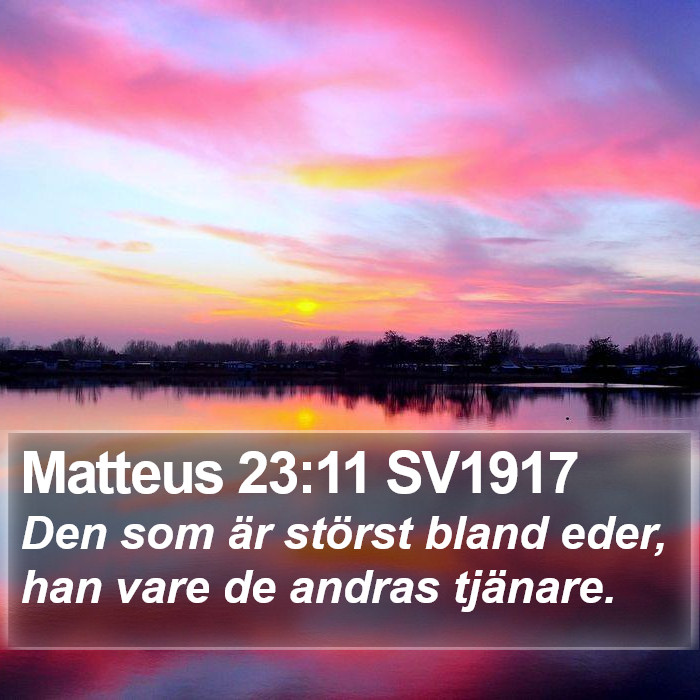 Matteus 23:11 SV1917 Bible Study