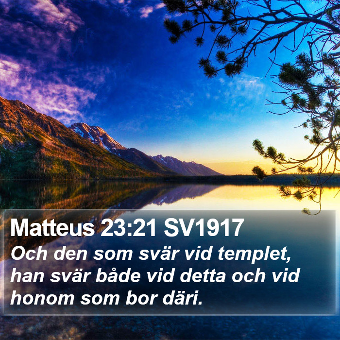 Matteus 23:21 SV1917 Bible Study