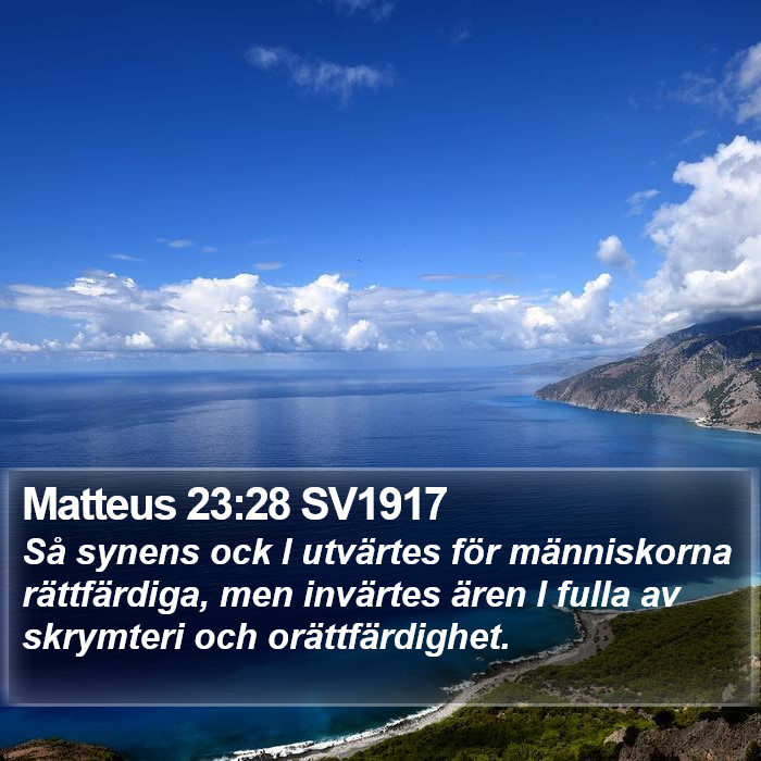 Matteus 23:28 SV1917 Bible Study