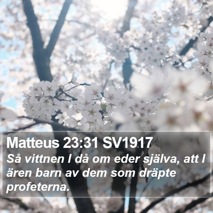 Matteus 23:31 SV1917 Bible Study